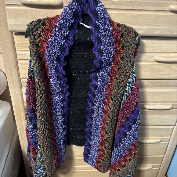 Soft Surroundings Jackets & Blazers - Soft Surroundings Taylor Textured Shag Vest Cardigan One Size Boho Artsy Hippie